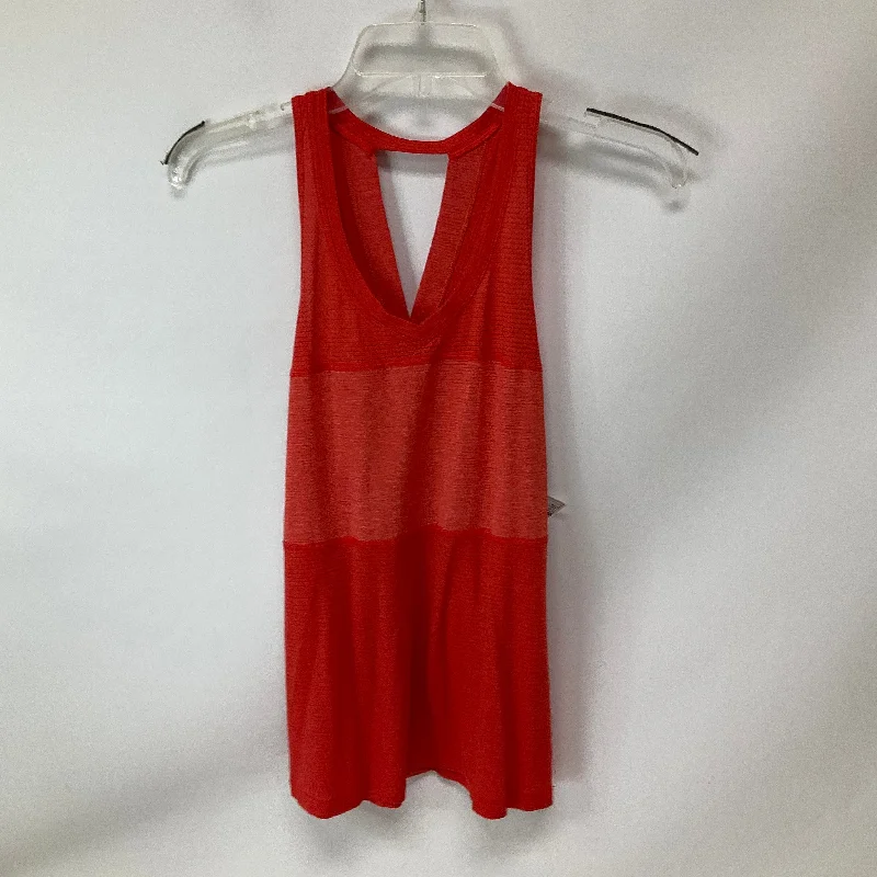 Yoga Tops for Better Posture -Athletic Tank Top By Lululemon In Orange, Size: 6