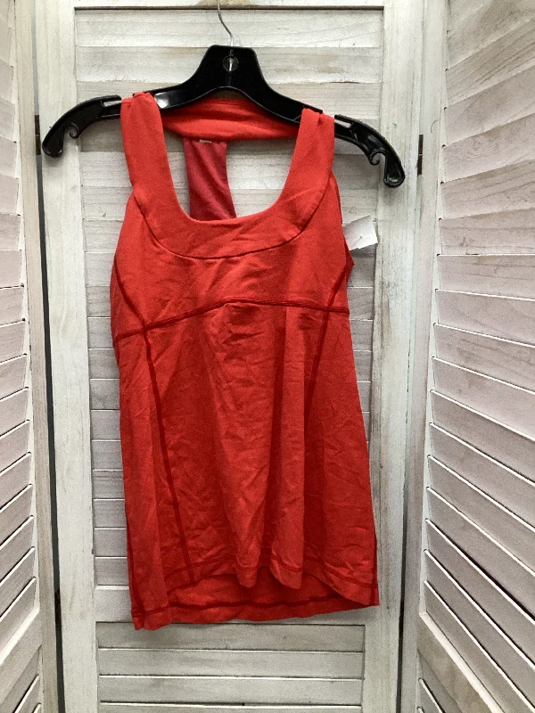 Compression Yoga Tops for Women -Athletic Tank Top By Lululemon In Orange, Size: 6