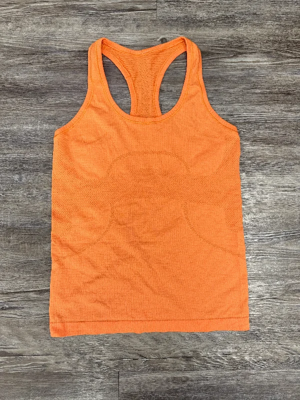 Yoga Tops for Comfortable Movement -Athletic Tank Top By Lululemon In Orange, Size: 6 Yoga Tops for Comfortable Movement -Athletic Tank Top By Lululemon In Orange, Size: 6
