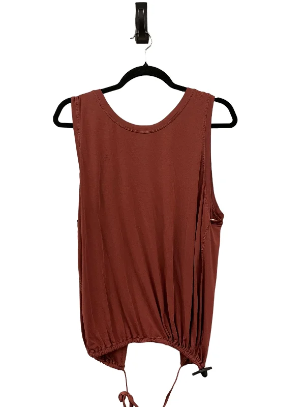 Fitted Yoga Tops with Support -Athletic Tank Top By Lululemon In Orange, Size: M