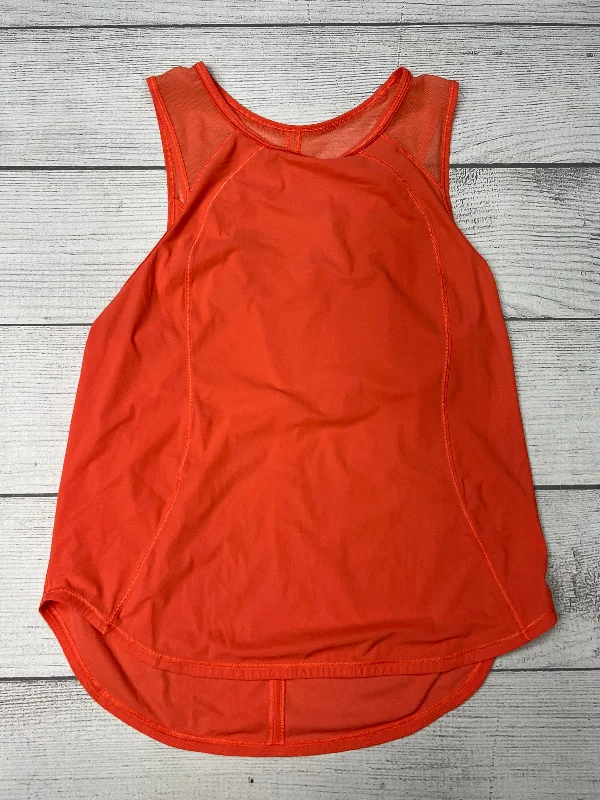 Long Sleeve Yoga Tops for Winter -Athletic Tank Top By Lululemon In Orange, Size: M