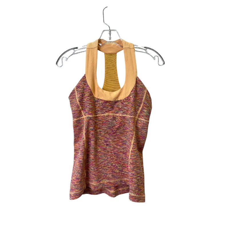 Breathable Yoga Tops with Soft Material -Athletic Tank Top By Lululemon In Orange, Size:M Breathable Yoga Tops with Soft Material -Athletic Tank Top By Lululemon In Orange, Size:M