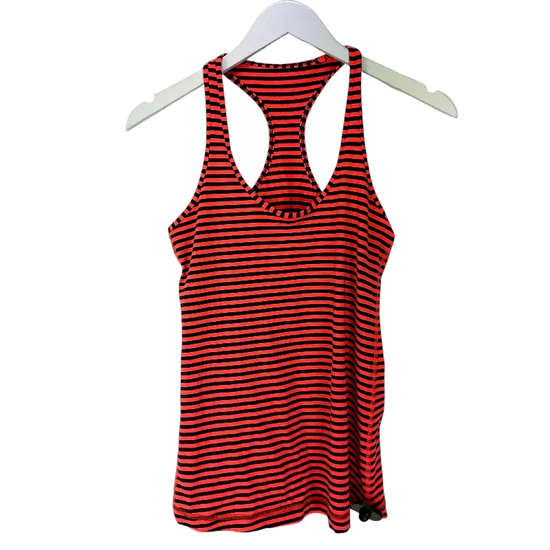 Performance Yoga Tops for Flexibility -Athletic Tank Top By Lululemon In Orange, Size: S
