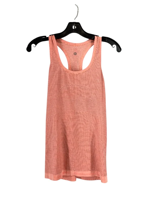 Yoga Tops for Flexibility and Endurance -Athletic Tank Top By Lululemon In Peach, Size: 6 Yoga Tops for Flexibility and Endurance -Athletic Tank Top By Lululemon In Peach, Size: 6