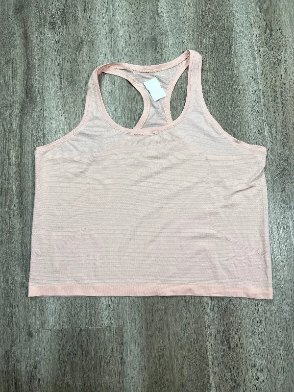 Women's Yoga Tops for Low-Impact Exercises -Athletic Tank Top By Lululemon In Peach, Size: Xl Women's Yoga Tops for Low-Impact Exercises -Athletic Tank Top By Lululemon In Peach, Size: Xl