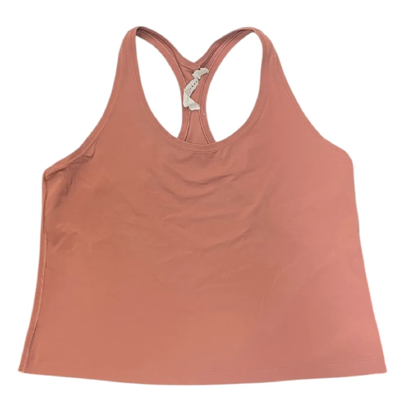 Yoga Tops for Stretch and Ease -Athletic Tank Top By Lululemon In Pink, Size: 20