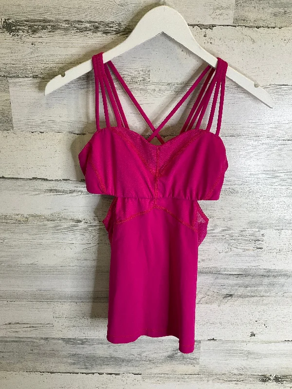 Women's Yoga Tops with High Stretch -Athletic Tank Top By Lululemon In Pink, Size: 6