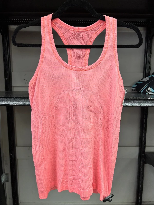 Stretch Yoga Tops for Flexibility -Athletic Tank Top By Lululemon In Pink, Size: 6