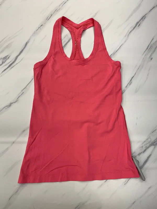Zip-Up Yoga Tops for Women -Athletic Tank Top By Lululemon In Pink, Size: 6