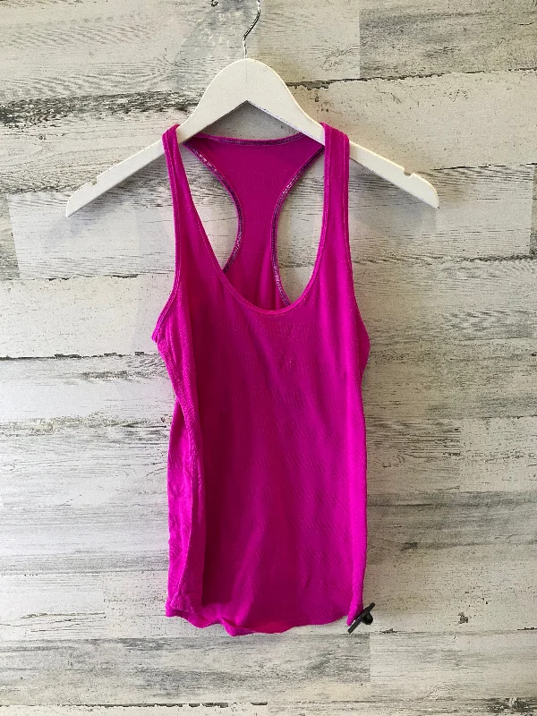Women's Yoga Tops for Active Sessions -Athletic Tank Top By Lululemon In Pink, Size: 8 Women's Yoga Tops for Active Sessions -Athletic Tank Top By Lululemon In Pink, Size: 8