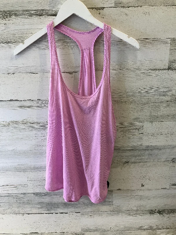 Yoga Tops for Supportive Fit -Athletic Tank Top By Lululemon In Pink, Size: 8