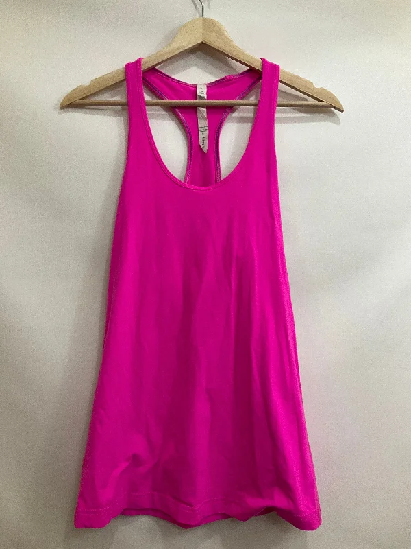 Zip-Up Yoga Tops for Women -Athletic Tank Top By Lululemon In Pink, Size: 8