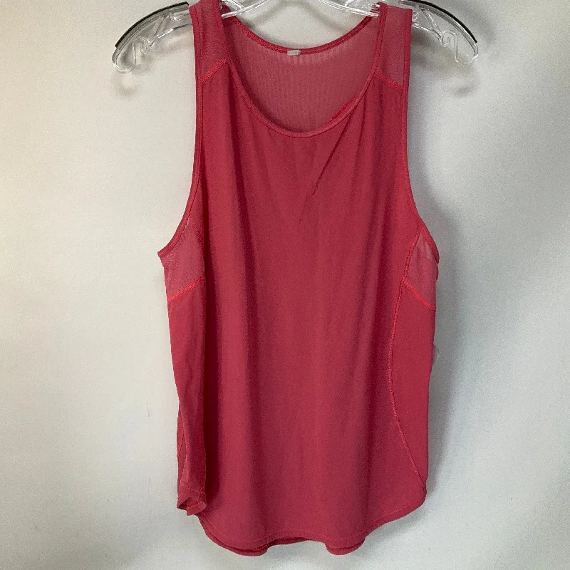 Yoga Tops with Elastic Waistbands -Athletic Tank Top By Lululemon In Pink, Size: 8