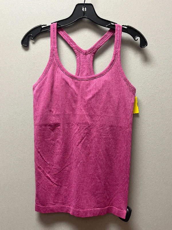 Stylish Yoga Tops for Fitness and Flexibility -ATHLETIC TANK TOP LULULEMON in PINK, Size: M