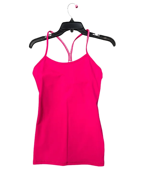 Yoga Tops for Core Flexibility -Athletic Tank Top By Lululemon In Pink, Size: M