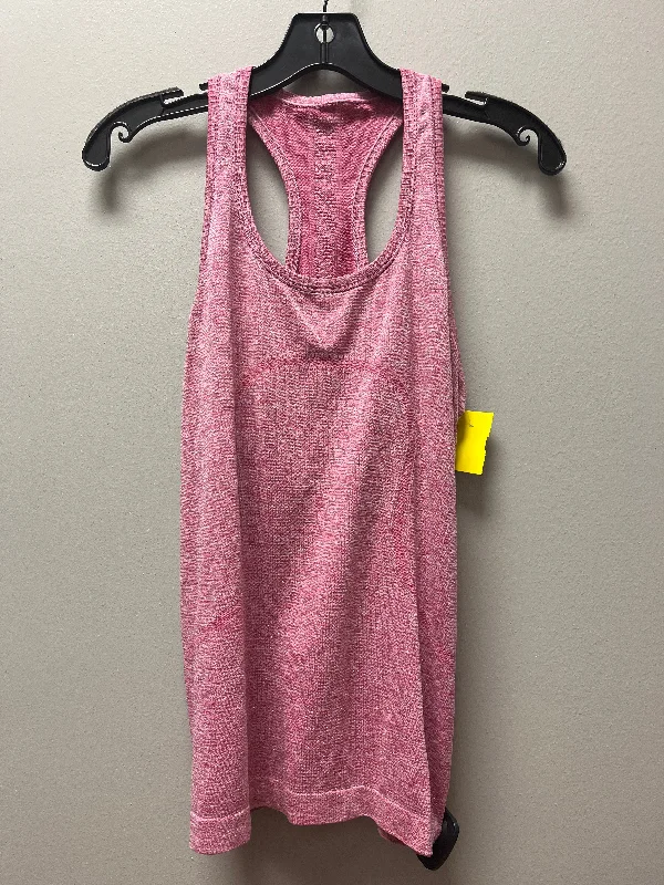 Women's Yoga Tops for High Stretch -Athletic Tank Top By Lululemon In Pink, Size: M