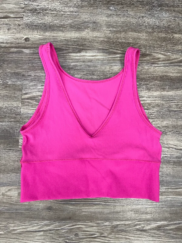 Long Sleeve Yoga Tops for Cold Weather -Athletic Tank Top By Lululemon In Pink, Size: M Long Sleeve Yoga Tops for Cold Weather -Athletic Tank Top By Lululemon In Pink, Size: M