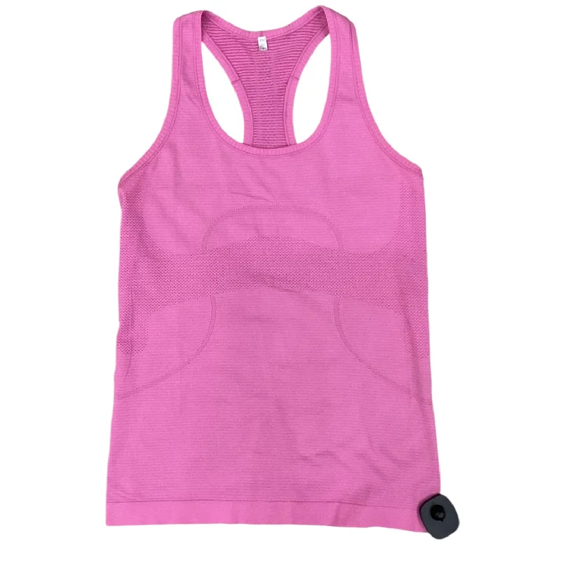 High-Cut Yoga Tops for More Coverage -Athletic Tank Top By Lululemon In Pink, Size: M
