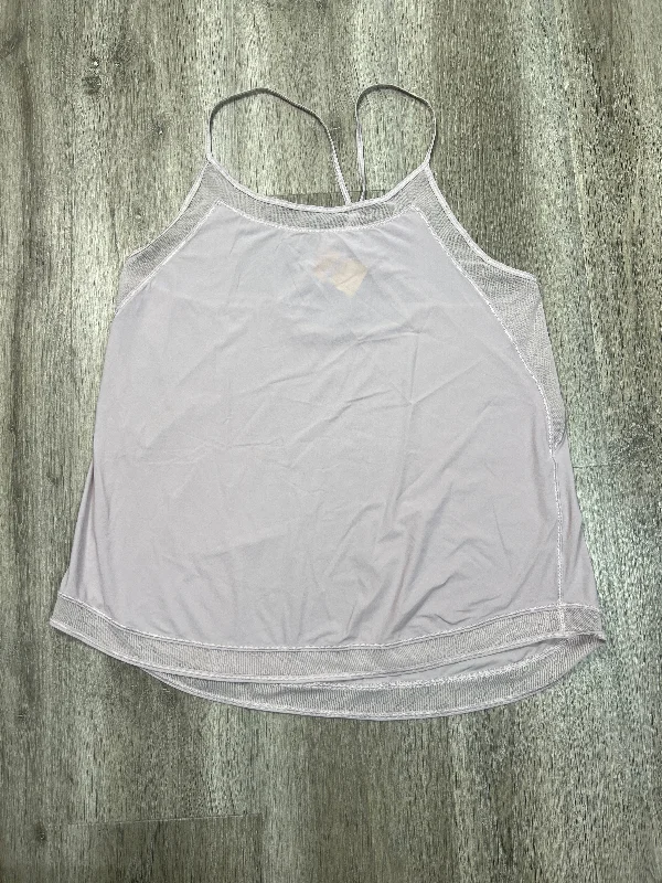 Yoga Tops with Mesh Fabric for Breathability -Athletic Tank Top By Lululemon In Pink, Size: M