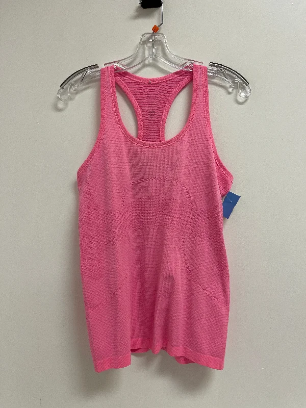 High-Neck Yoga Tops for Maximum Comfort -Athletic Tank Top By Lululemon In Pink, Size: S High-Neck Yoga Tops for Maximum Comfort -Athletic Tank Top By Lululemon In Pink, Size: S