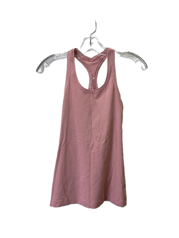Stylish Yoga Tops for Workout Wear -Athletic Tank Top By Lululemon In Pink, Size: S