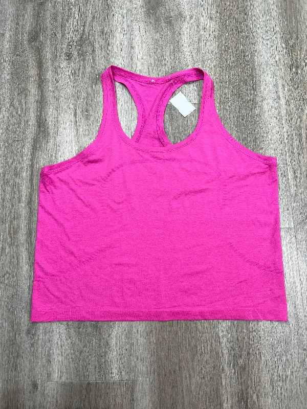 Women's Yoga Tops for Everyday Flexibility -Athletic Tank Top By Lululemon In Pink, Size: Xl Women's Yoga Tops for Everyday Flexibility -Athletic Tank Top By Lululemon In Pink, Size: Xl