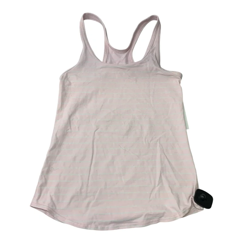 Loose Fit Yoga Tops for Comfort -Athletic Tank Top By Lululemon In Pink & White, Size: L