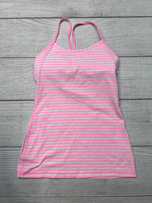 Yoga Tops for Gym and Yoga Practice -Athletic Tank Top By Lululemon In Pink & White, Size: S Yoga Tops for Gym and Yoga Practice -Athletic Tank Top By Lululemon In Pink & White, Size: S