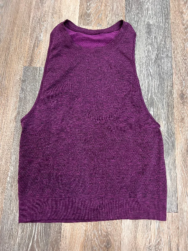 Women's Yoga Tops with Built-In Support -Athletic Tank Top By Lululemon In Purple, Size: 4