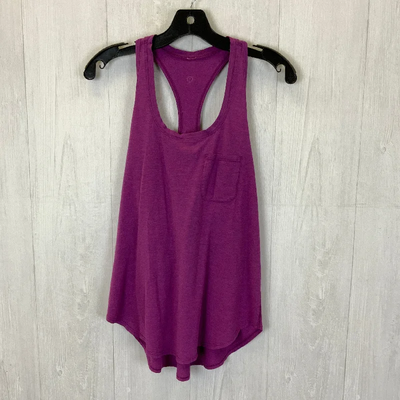 Soft Cotton Yoga Tops for Comfort -Athletic Tank Top By Lululemon In Purple, Size: 6