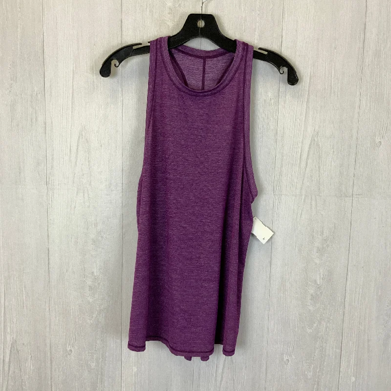 Comfortable Yoga Tops for Summer -Athletic Tank Top By Lululemon In Purple, Size: 6
