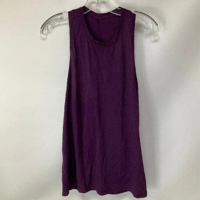 Long Sleeve Yoga Tops for Winter -Athletic Tank Top By Lululemon In Purple, Size: 8