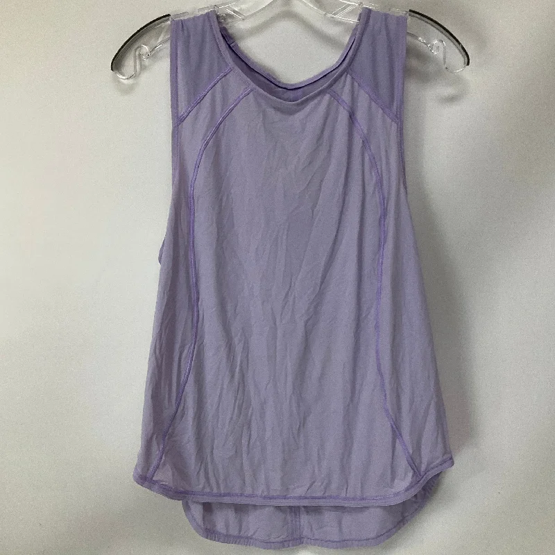 Yoga Tops for Increased Flexibility -Athletic Tank Top By Lululemon In Purple, Size: 8 Yoga Tops for Increased Flexibility -Athletic Tank Top By Lululemon In Purple, Size: 8