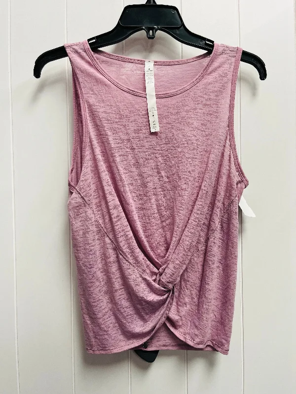 Long Sleeve Yoga Tops -Athletic Tank Top By Lululemon In Purple, Size: M