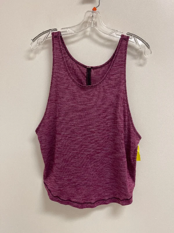 Yoga Tops with Stretchy Material for Full Range of Motion -Athletic Tank Top By Lululemon In Purple, Size: S Yoga Tops with Stretchy Material for Full Range of Motion -Athletic Tank Top By Lululemon In Purple, Size: S