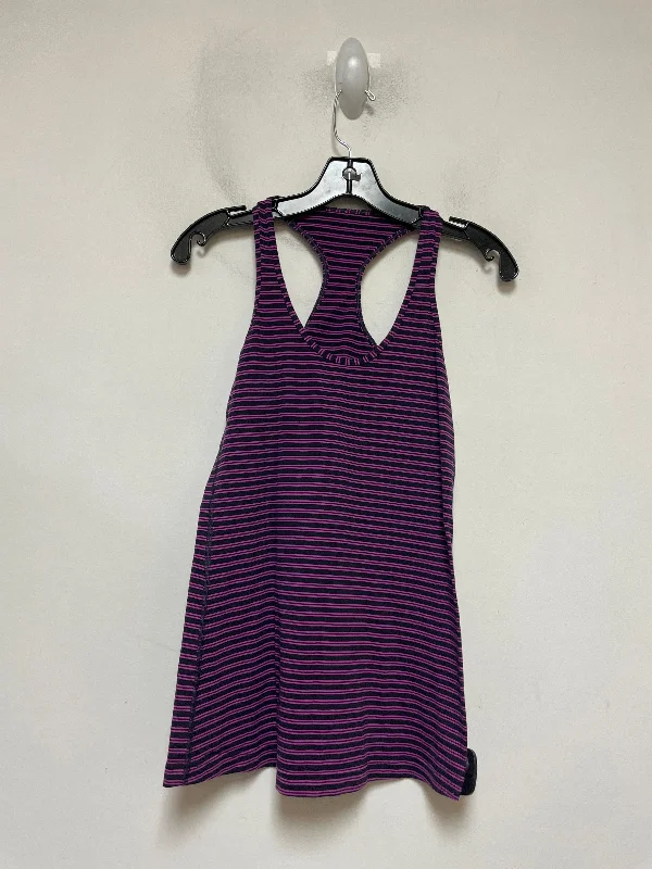 Yoga Tops with Mesh Fabric for Breathability -Athletic Tank Top By Lululemon In Purple, Size: S