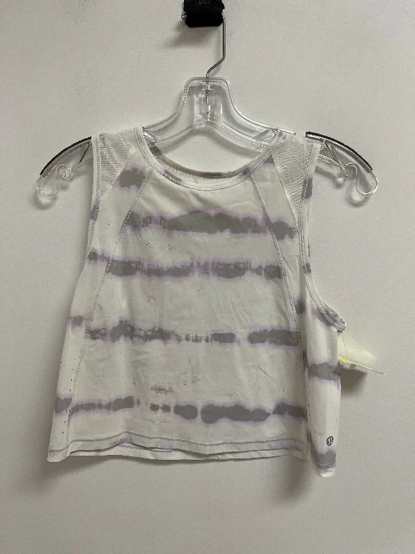 Yoga Tops for Flexibility and Strength Training -Athletic Tank Top By Lululemon In Purple & White, Size: S Yoga Tops for Flexibility and Strength Training -Athletic Tank Top By Lululemon In Purple & White, Size: S