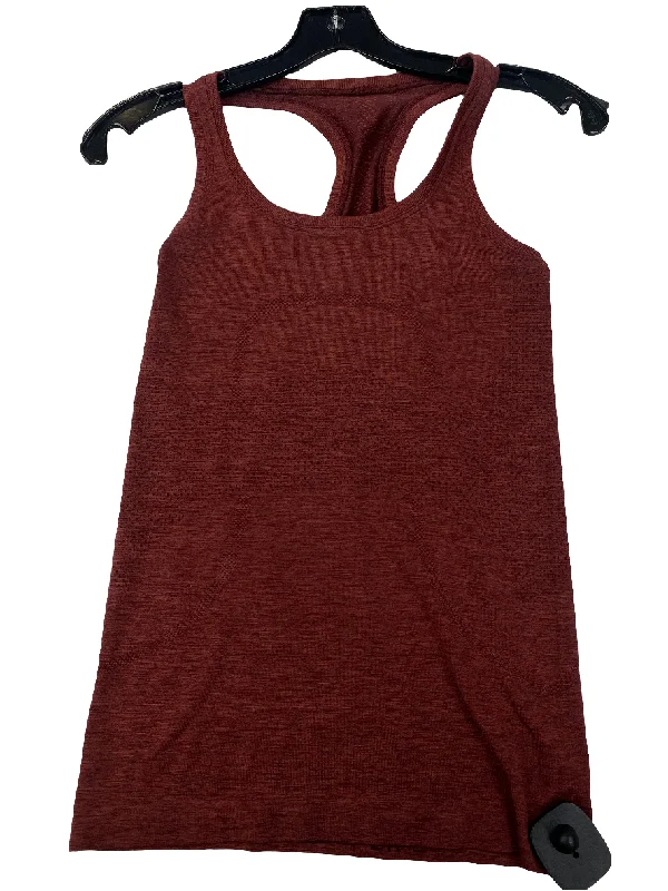 Yoga Tops for Warm-Up and Flexibility -Athletic Tank Top By Lululemon In Red, Size: 2 Yoga Tops for Warm-Up and Flexibility -Athletic Tank Top By Lululemon In Red, Size: 2