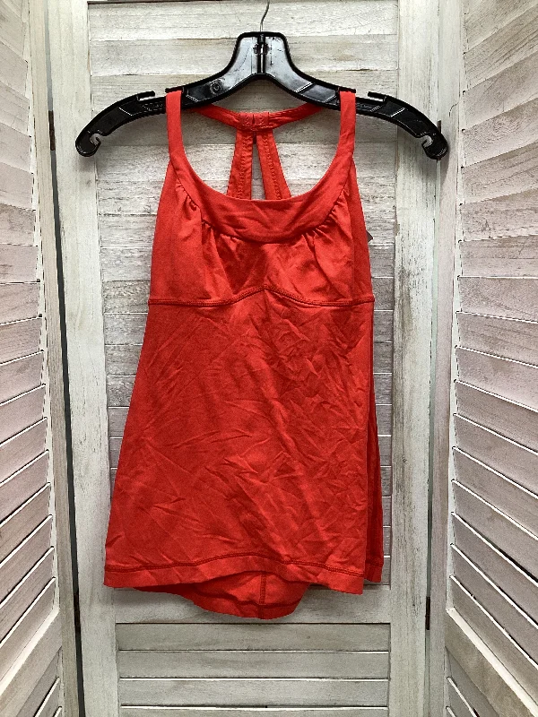 Yoga Tops for Stretch and Flexibility -Athletic Tank Top By Lululemon In Red, Size: 6