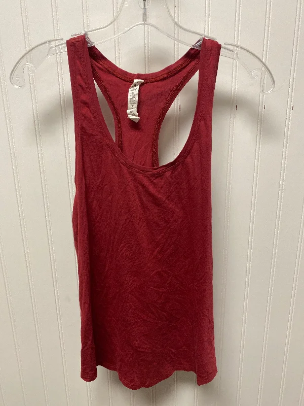 Yoga Tops with Full Coverage -Athletic Tank Top By Lululemon In Red, Size: S