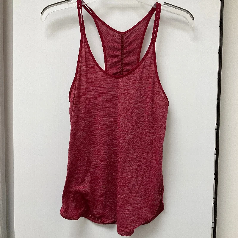 Stylish Yoga Tops for All Yoga Practices -Athletic Tank Top By Lululemon In Red, Size: S