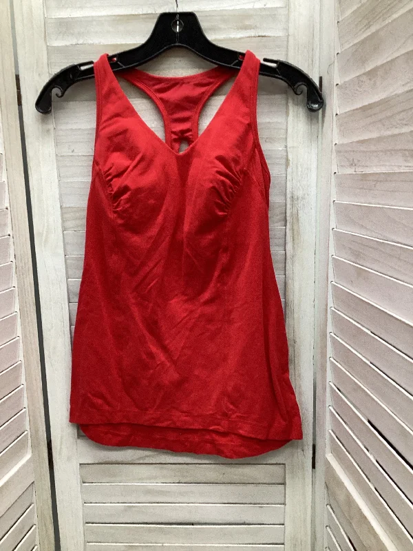 Yoga Tops for Flexibility and Strength Training -Athletic Tank Top By Lululemon In Red, Size: S
