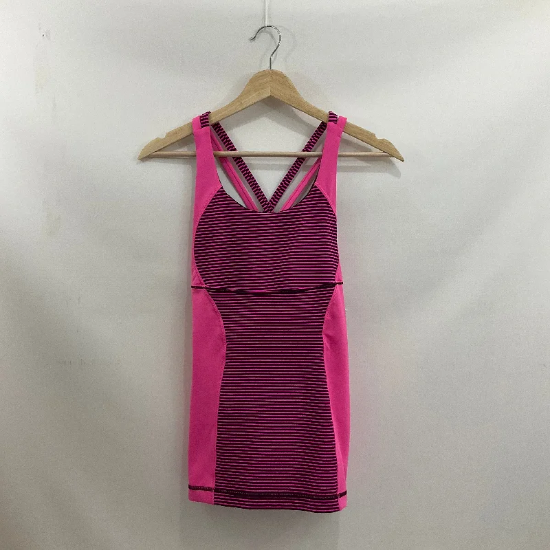 Seamless Yoga Tops for Maximum Comfort -Athletic Tank Top By Lululemon In Striped Pattern, Size: 6