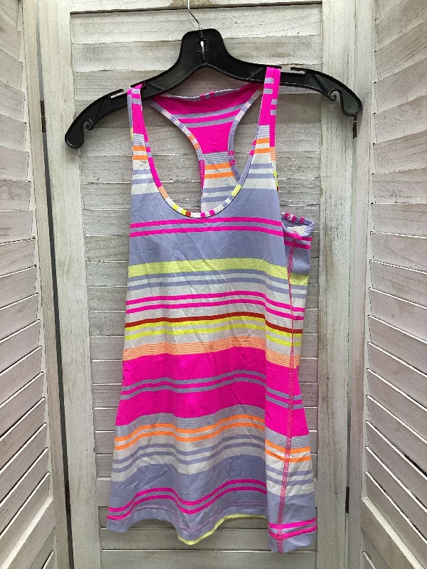 Colorful Yoga Tops -Athletic Tank Top By Lululemon In Striped Pattern, Size: 6
