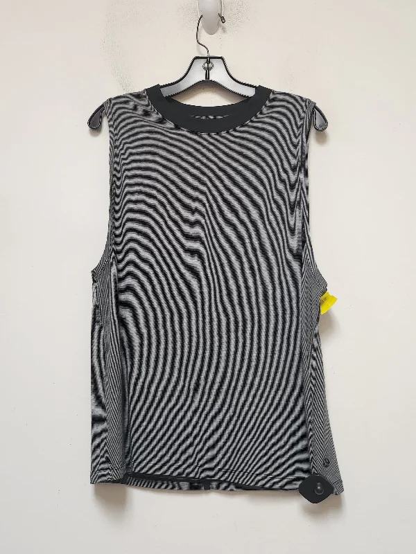 Women's Yoga Tops with High Stretch -Athletic Tank Top By Lululemon In Striped Pattern, Size: M