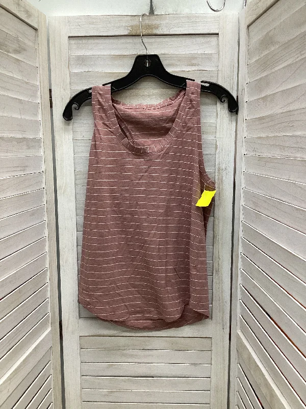 Women's Yoga Tops with Athletic Style -Athletic Tank Top By Lululemon In Striped Pattern, Size: M Women's Yoga Tops with Athletic Style -Athletic Tank Top By Lululemon In Striped Pattern, Size: M