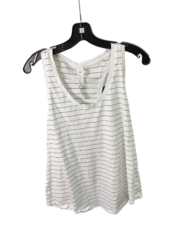 Yoga Tops for Flexibility and Endurance -Athletic Tank Top By Lululemon In Striped, Size: L