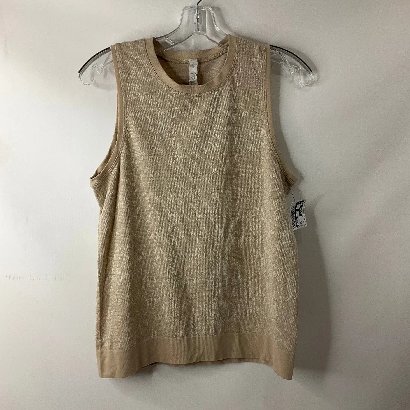Yoga Tops with Relaxed Fit for Poses -Athletic Tank Top By Lululemon In Tan, Size: 6