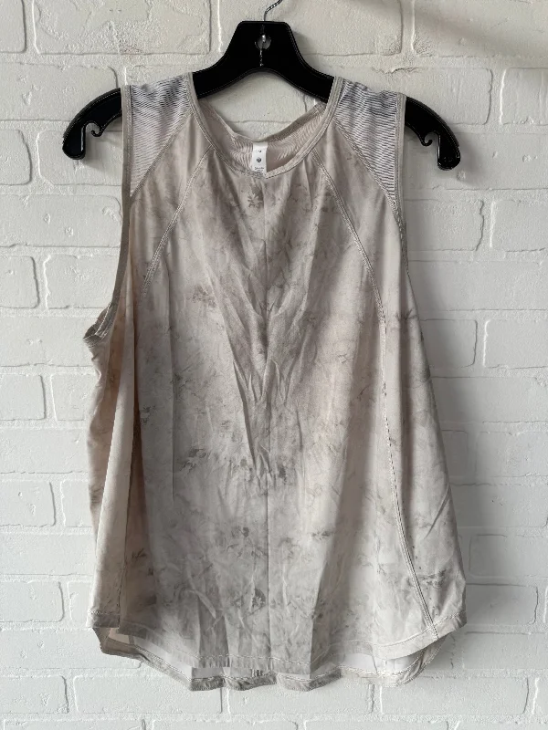 Fashionable Yoga Tops for Women -Athletic Tank Top By Lululemon In Tan, Size: L