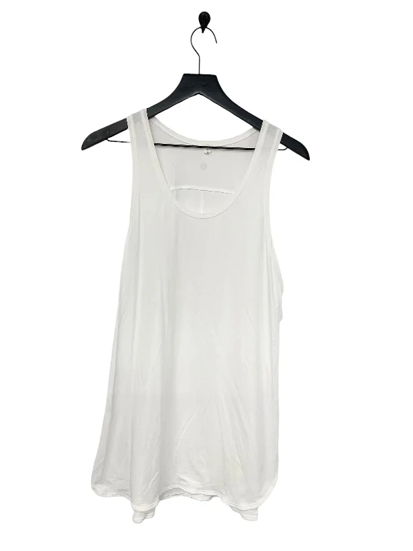 Yoga Tops with Stretchy Material for Full Range of Motion -Athletic Tank Top By Lululemon In White, Size: 10
